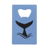 Ocean Wave Whale Tail Silhouette Kredietkaart Flessenopener (Voorkant)