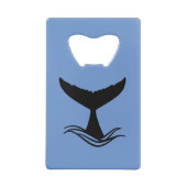 Ocean Wave Whale Tail Silhouette Kredietkaart Flessenopener (Achterkant)