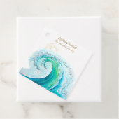 Ocean wave with dolphin Product Labels (In situ)