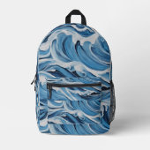 Ocean Waves Abstracte rugzak (Voorkant)