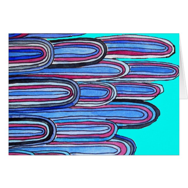 Ocean Waves aqua blue pattern (Devant horizontal)