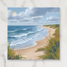 Ocean Waves | Beach Coastal Painting Bedankjes Labels