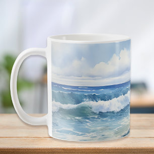 Ocean Waves Beach House Esthetisch Koffiemok