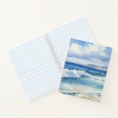 Ocean Waves Beach House Esthetisch Notitieboek (Binnen)