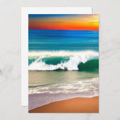 Ocean Waves Beach op Sunset Beach Bedankkaart (Voorkant / Achterkant)