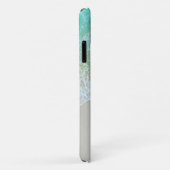 Ocean Waves, Beach Sand, Roze Script Name Case-Mate iPhone Case (Achterkant/rechts)