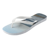 Ocean Waves Blue Sky Beach Zand Teenslippers (Schuin)