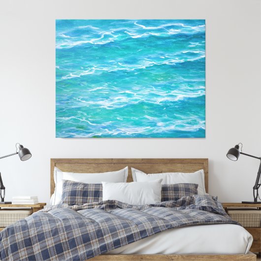 Ocean Waves Canvas Afdruk (Insitu (Slaapkamer))