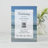 Ocean Waves Célébration de la vie invitation (Debout devant)