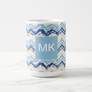Ocean Waves Chevron Koffiemok