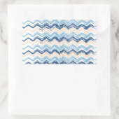 Ocean Waves Chevron Rechthoekige Sticker (Tas)