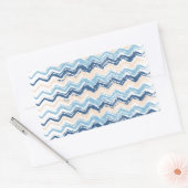 Ocean Waves Chevron Rechthoekige Sticker (Envelop)