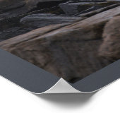 Ocean Waves Crashing Rocks Poster (Hoek)