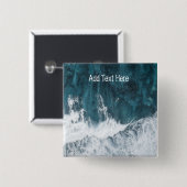 Ocean Waves Crashing Vierkante Button 5,1 Cm (Voorkant /achterkant)