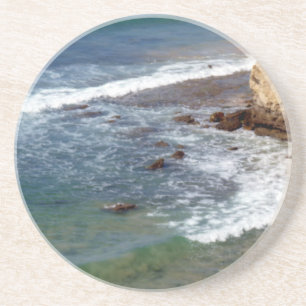 Ocean Waves Crashing Zandsteen Onderzetter