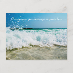 Ocean Waves Crashore Shore Personalize Message Briefkaart
