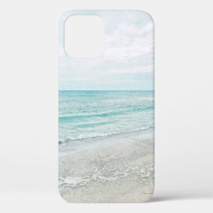 Ocean Waves die Aqua Light Blue Waterverf schilder iPhone 12 Hoesje