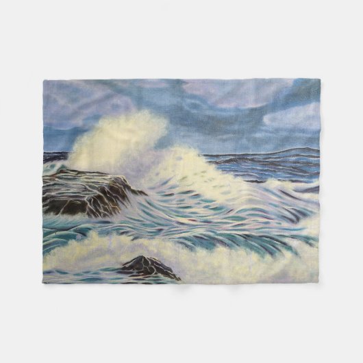 Ocean Waves Fleece Deken (Voorkant (Horizontaal))