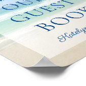 Ocean Waves Foto Beach Weddenschap Book Sign Poster (Hoek)