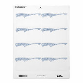 Ocean Waves Invitting Adresetiketten Etiket (Full Sheet)