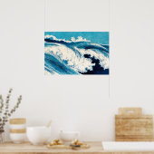 Ocean Waves Japans schilderij Poster (Keuken)