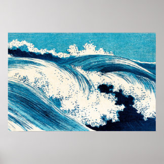 Ocean Waves Japans schilderij Poster