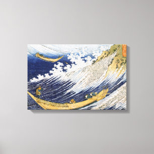 Ocean waves, Katsushika Hokusai Canvas Afdruk