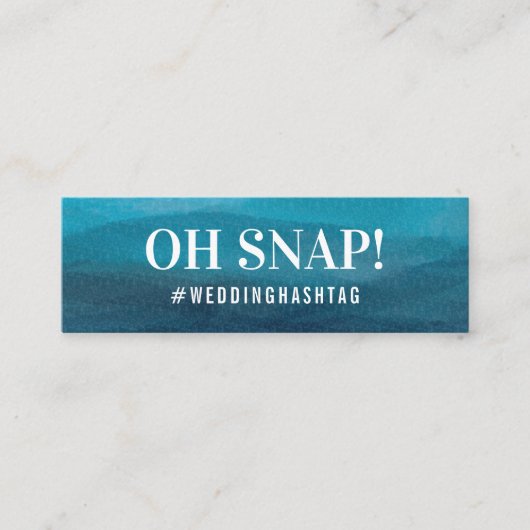 Ocean Waves Mariage Hashtag Mini carte de boîtier (Devant)