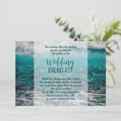 Ocean Waves Mariage Petit déjeuner Invitation (Debout devant)