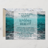 Ocean Waves Mariage Petit déjeuner Invitation (Devant / Derrière)