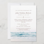 Ocean Waves Nautical Memorial Service Kaart (Voorkant)