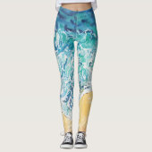 Ocean Waves op Beach Leggings (Voorkant)