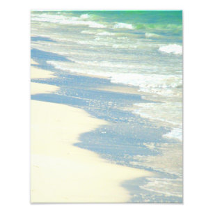 Ocean Waves op de Beach foto Afdruk