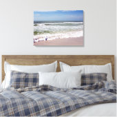 Ocean Waves op Pink Sandy Beach Canvas Afdruk (Insitu (Slaapkamer))