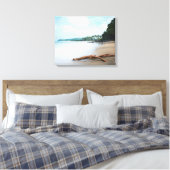 Ocean Waves op zandstrand Canvas Afdruk (Insitu (Slaapkamer))