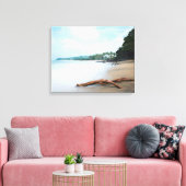 Ocean Waves op zandstrand Canvas Afdruk (Insitu (Woonkamer))