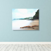 Ocean Waves op zandstrand Canvas Afdruk (Insitu (Houten vloer))