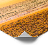 Ocean Waves Palm op Beach Poster (Hoek)