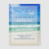 Ocean Waves Photo Chic Beach Save the Date Magnet (Voorkant)