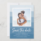 Ocean Waves | Photo Save the Date Card (Voorkant)