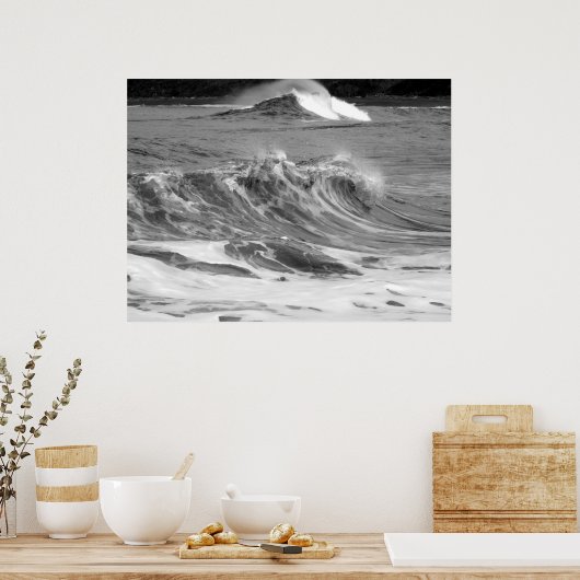 Ocean Waves Poster (Keuken)