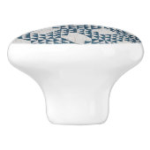 Ocean Waves quilt Keramische Knop (Zijkant)