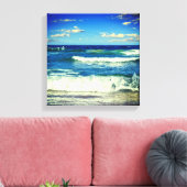 Ocean Waves Rolling to Shore Canvas Wrap" (Insitu (Woonkamer))