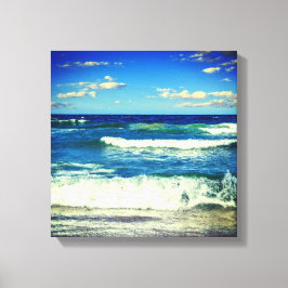 Ocean Waves Rolling to Shore Canvas Wrap"