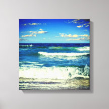 Ocean Waves Rolling to Shore Canvas Wrap"
