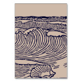 Ocean Waves Rustic Beach - Carte de table de maria (Dos)