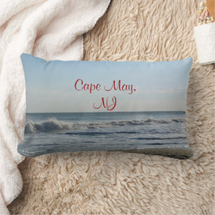 Ocean Waves & Sand Cape May, NJ Pillow Kussen