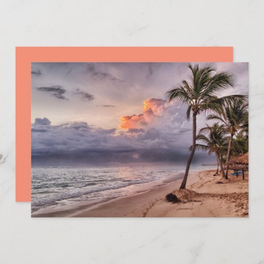 Ocean Waves Sandy Beach Sunset (Voorkant / Achterkant)