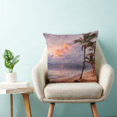 Ocean Waves Sandy Beach Sunset Kussen (Stoel)