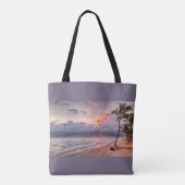 Ocean Waves Sandy Beach Sunset Tote Bag (Achterkant)